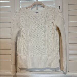 GAP Women's Cable Knit Sweater - White